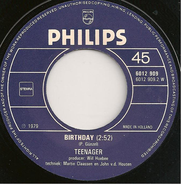 Teenager (3) : Birthday (7", Single)