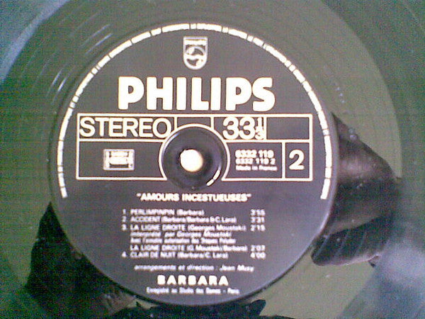 Barbara (5) : Amours Incestueuses (LP, Album, RE)