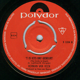 Herman van Veen : Waar Ben Je Morgen  (7", Single)