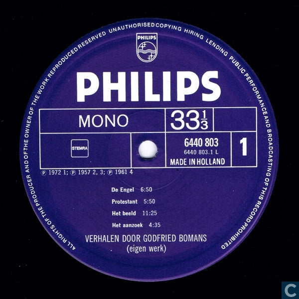 Godfried Bomans : Verhalen Door Godfried Bomans (Eigen Werk) (LP, Album, Mono)