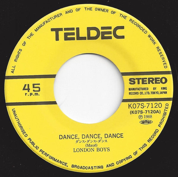 London Boys : Dance, Dance, Dance (7", Single)