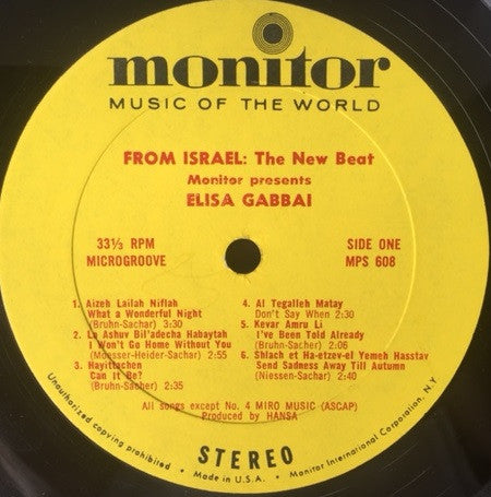 Elisa Gabbai : The New Beat (LP, Album)