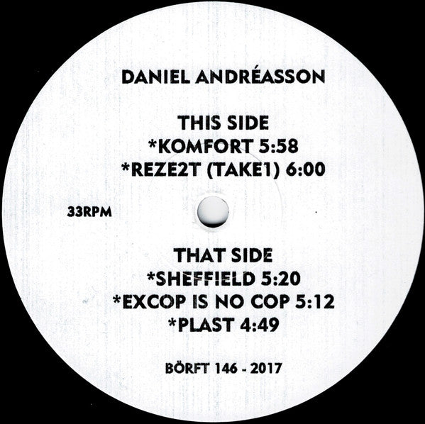 Daniel Andréasson : Komfort (12", EP)