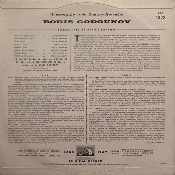 Modest Mussorgsky - Boris Christoff : Great Scenes From Boris Godounov (LP, Mono)
