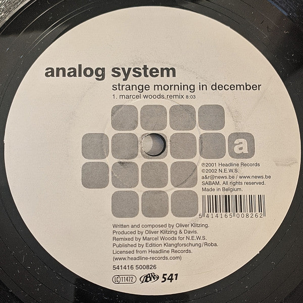 Analog System : Strange Morning In December (12")