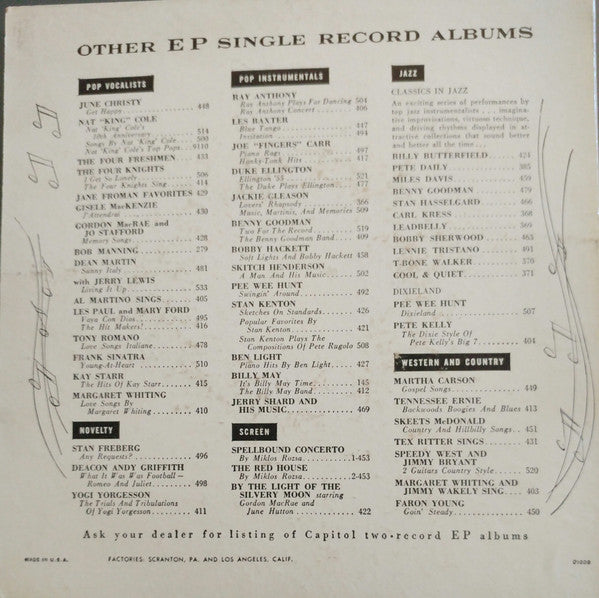 Ray Anthony : Plays For Dancing (7", EP)