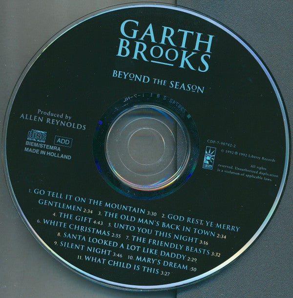 Garth Brooks : Beyond The Season (CD, Album)