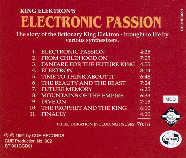 Joerg Strawe : Electronic Passion (CD, Album)