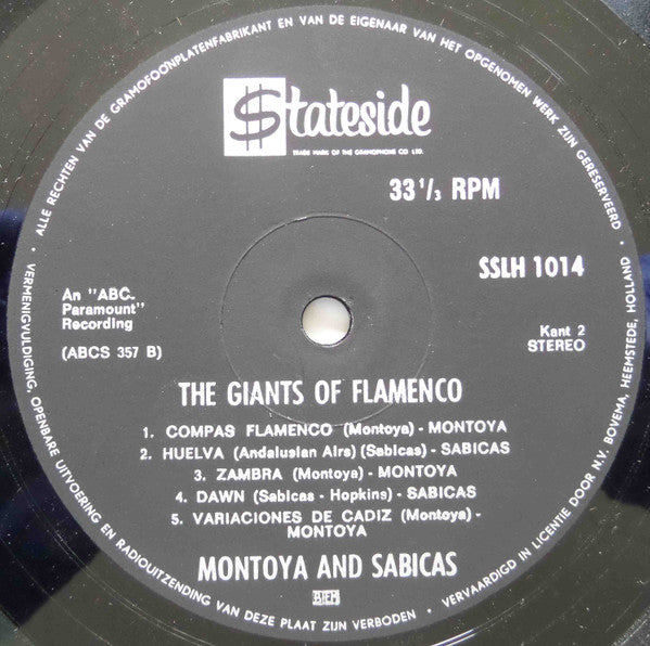 Sabicas And Carlos Montoya : The Giants Of Flamenco (LP, Album)