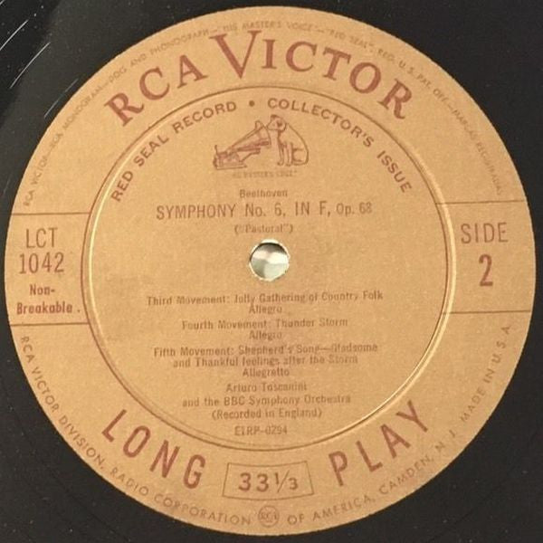 Beethoven*, Arturo Toscanini, BBC Symphony Orchestra : Symphony No 6 In F, Op. 68 Pastoral  (LP, Album, RE)