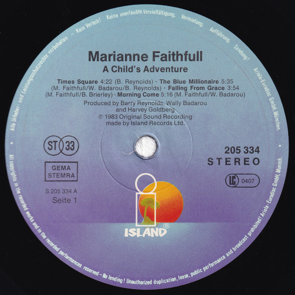 Marianne Faithfull : A Child's Adventure (LP, Album)