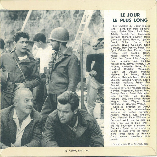 Various : Le Jour Le Plus Long (Bande Originale Du Film) (7", EP)