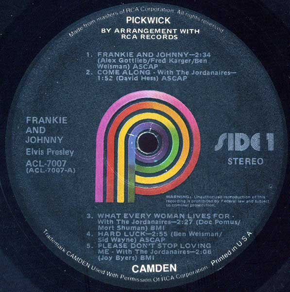 Elvis Presley : Frankie & Johnny (LP)