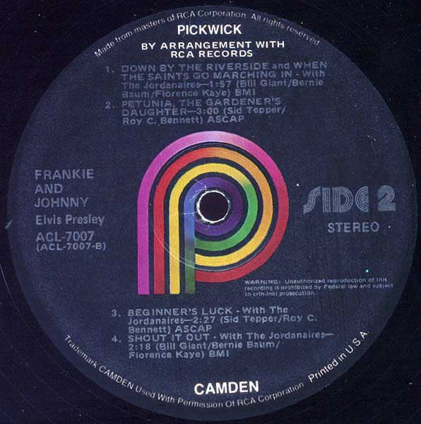 Elvis Presley : Frankie & Johnny (LP)