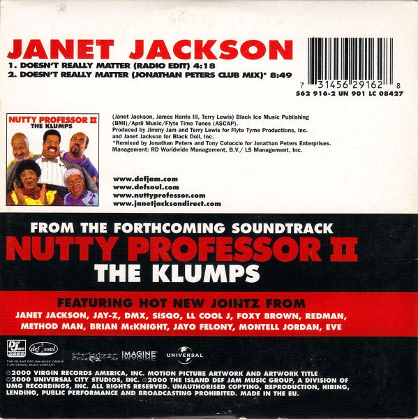 Janet Jackson : Doesn't Really Matter (CD, Single)