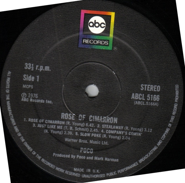 Poco (3) : Rose Of Cimarron (LP, Album)