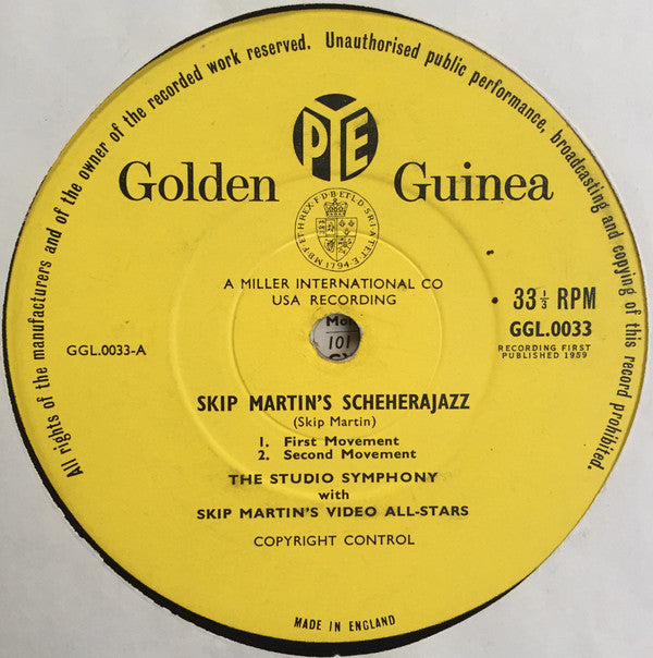 The Studio Symphony With The Video All-Stars Conducted By Skip Martin : Scheherajazz (LP, Album, Mono)