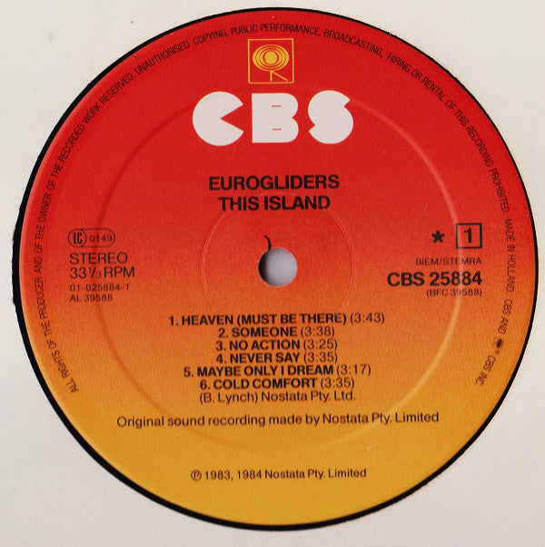 Eurogliders : This Island (LP, Album)