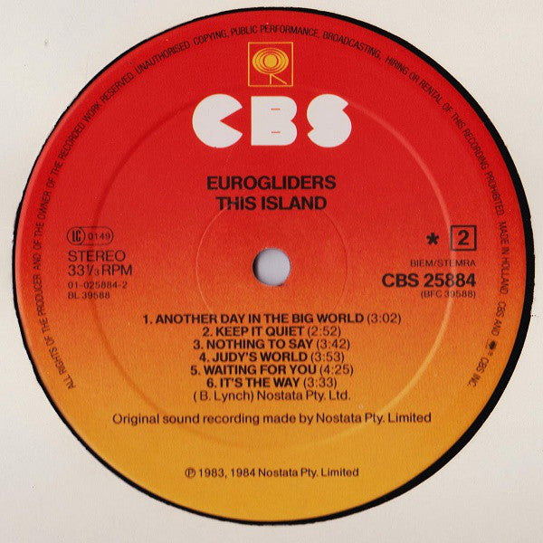 Eurogliders : This Island (LP, Album)