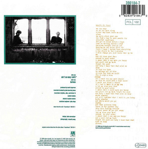 David + David : Ain't So Easy (7", Single)
