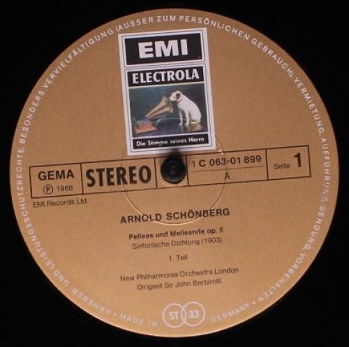 Arnold Schoenberg, New Philharmonia Orchestra, Sir John Barbirolli : Pelleas Und Melisande (LP)