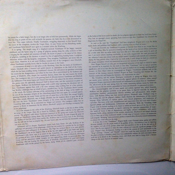 Richard Wagner, Chor Des Hessischen Rundfunks And Radio-Sinfonie-Orchester Frankfurt, Edmund von Michnay, Kurt Schröder : Tannhauser And The Tournament Of Song At Warburg Romantic Opera In Three Acts  (4xLP)