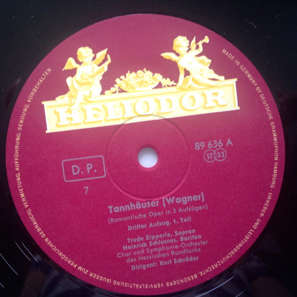 Richard Wagner, Chor Des Hessischen Rundfunks And Radio-Sinfonie-Orchester Frankfurt, Edmund von Michnay, Kurt Schröder : Tannhauser And The Tournament Of Song At Warburg Romantic Opera In Three Acts  (4xLP)