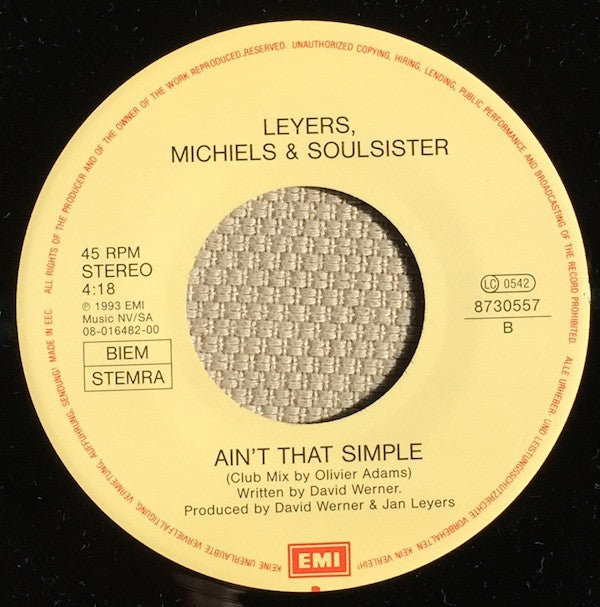 Soulsister : Ain't That Simple (7", Single)