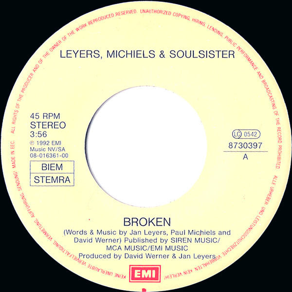 Soulsister : Broken (7", Single)