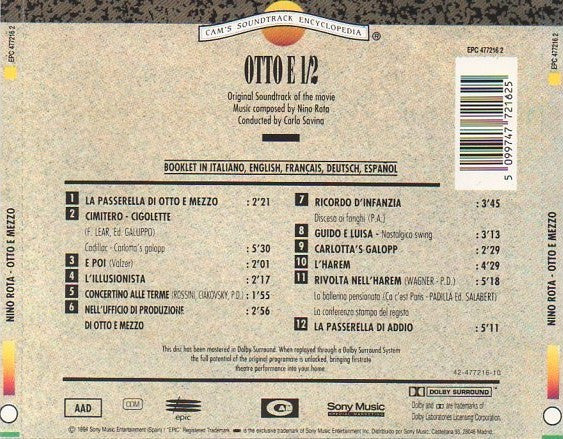Nino Rota : Otto E 1/2 (CD, Album, RE)