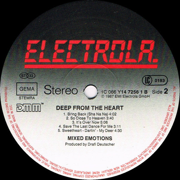 Mixed Emotions : Deep From The Heart (LP, Album)