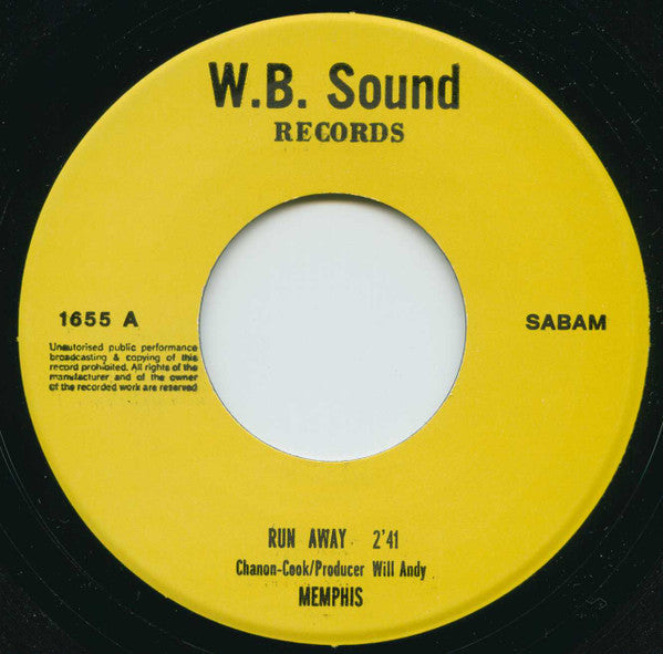 Memphis Mill And The Feetwarmers : Run Away (7", Single)