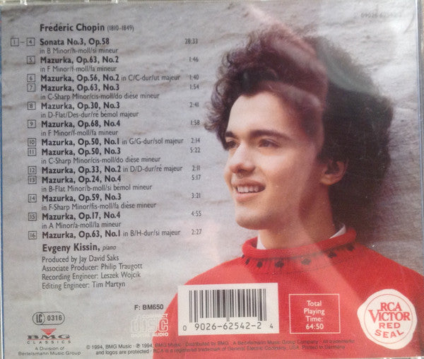 Yevgeny Kissin : Chopin - Sonata No.3  - Mazurkas (CD)