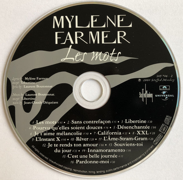 Mylène Farmer : Les Mots (CD, Comp, RE, RM)