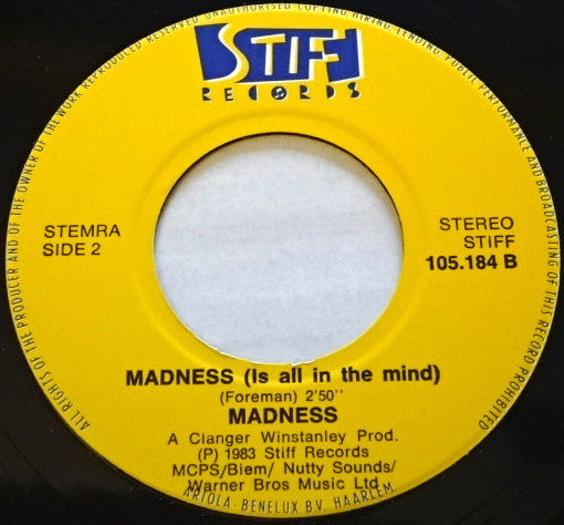 Madness : Tomorrow's Just Another Day (7", Single)