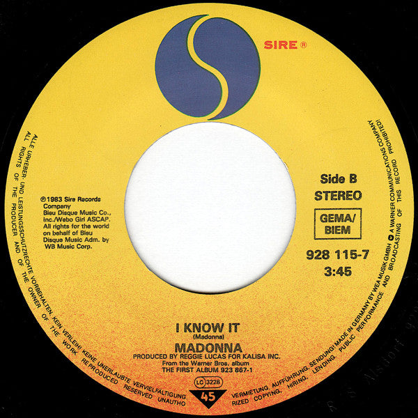 Madonna : The Look Of Love (7", Single)