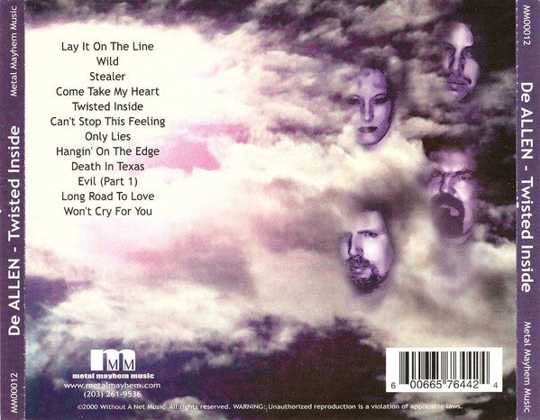 De Allen : Twisted Inside (CD, Album)