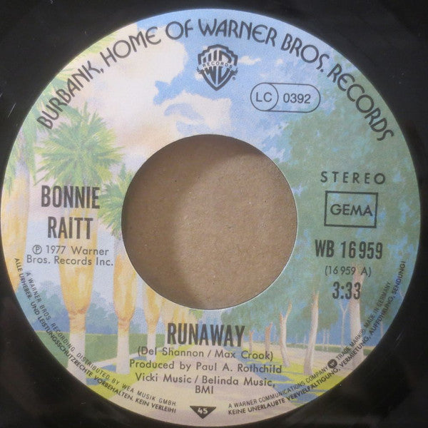 Bonnie Raitt : Runaway (7", Single)