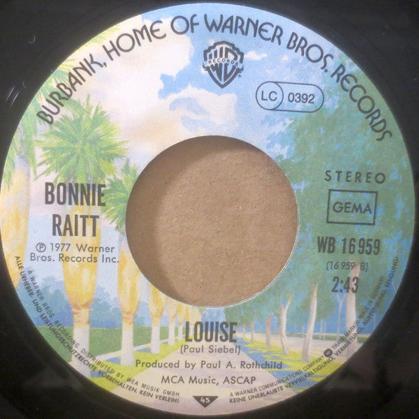 Bonnie Raitt : Runaway (7", Single)