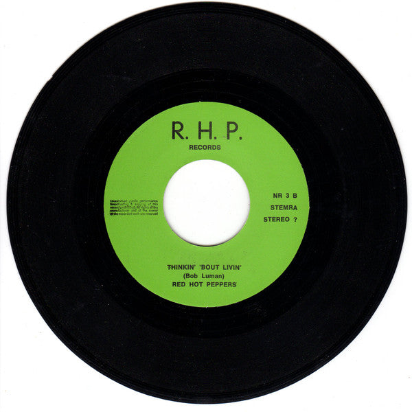Red Hot Peppers (3) : Boogie Disease / Let's Think About Livin' (7")