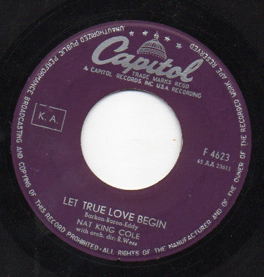 Nat King Cole : Cappuccina / Let True Love Begin (7", Single)