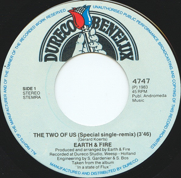 Earth And Fire : The Two Of Us (Special Single-Remix) (7", Single)