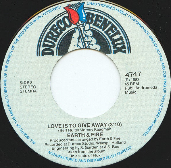 Earth And Fire : The Two Of Us (Special Single-Remix) (7", Single)