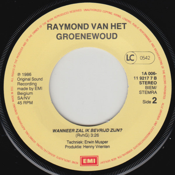 Raymond van het Groenewoud : Sire, Rock En Roll (7", Single)