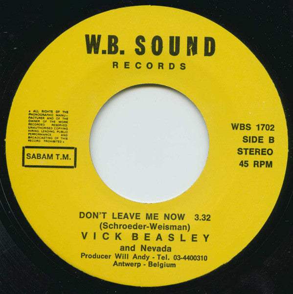 Vick Beasley, Nevada (26) : Little Darling (7", Single)