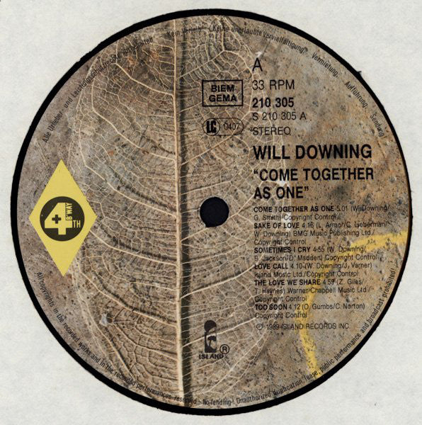 Will Downing : Come Together As One (LP, Album)