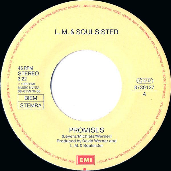 Soulsister : Promises (7", Single)