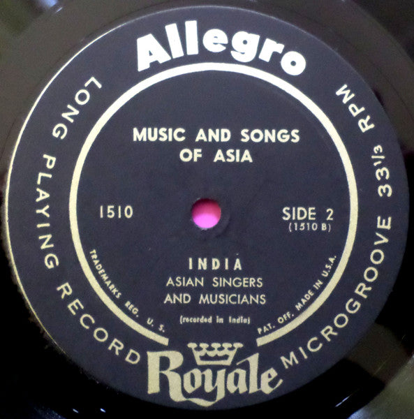 Asian Singers & Musicians : Music & Songs Of Asia: China-India (LP, Album)