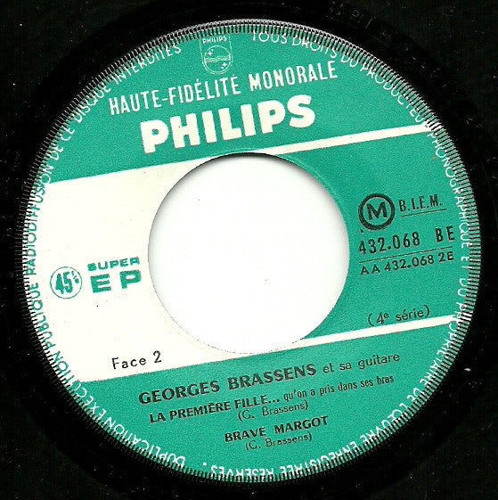 Georges Brassens : N°4 (7", EP, Mono, RP)