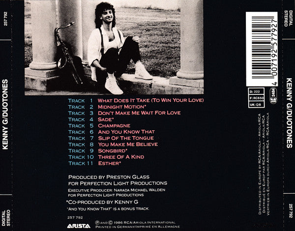 Kenny G (2) : Duotones (CD, Album)
